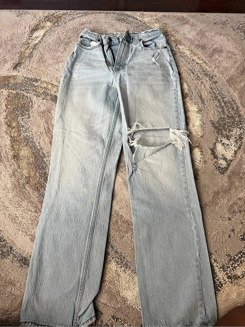 Abercrombie & Fitch The '90s Straight Ultra High Rise Jean Blue Waist 26
